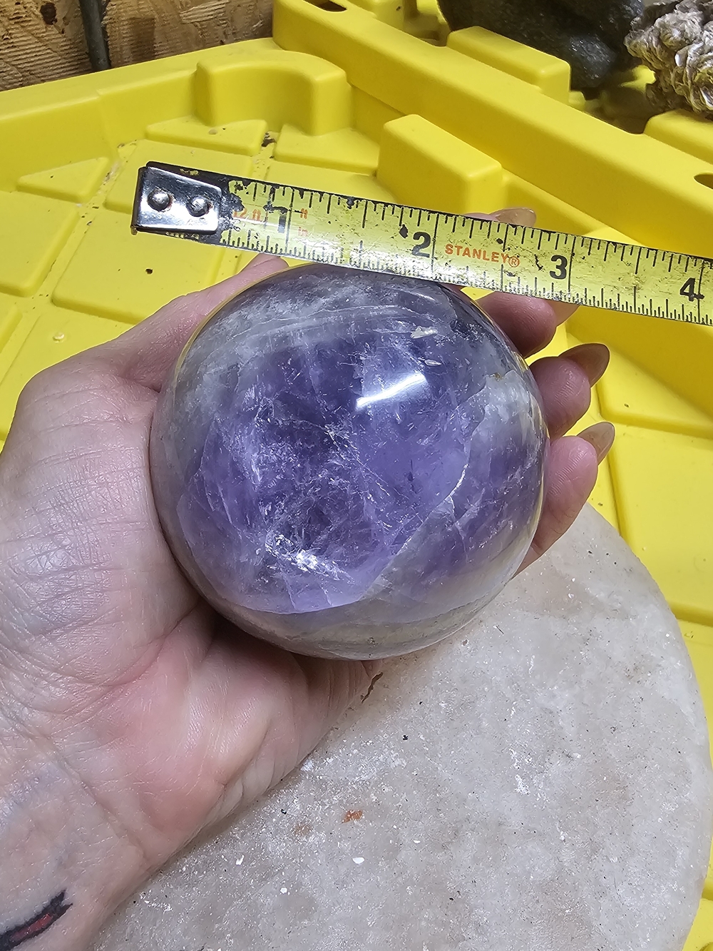 Polished Amethyst Crystal Sphere - Purple